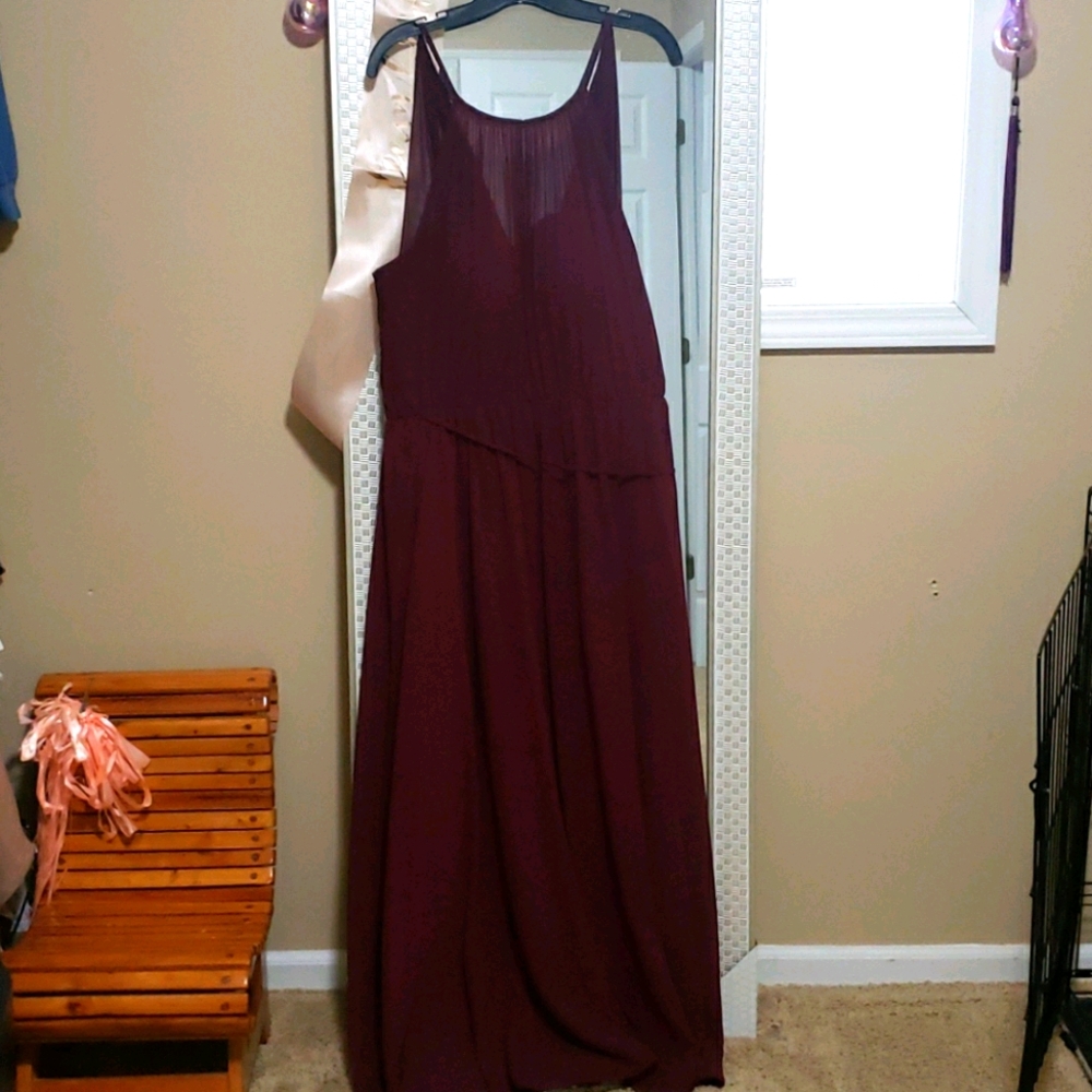 Maroon Bridesmaid dress